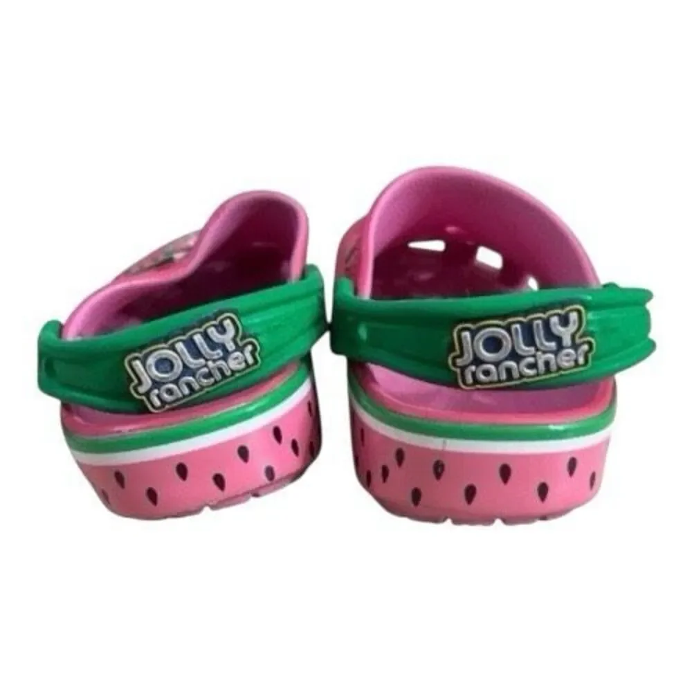 Crocs x Jolly Rancher Limited Edition Girls Pink Watermelon Clog Size 9C Sandals